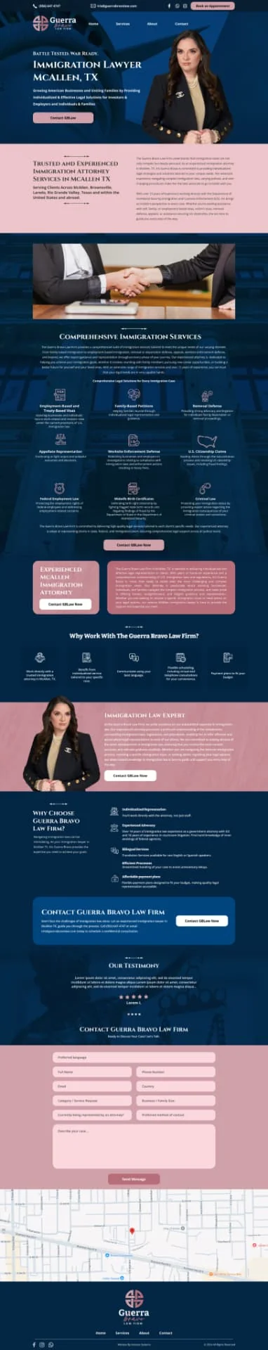 Guerra Bravo Law website